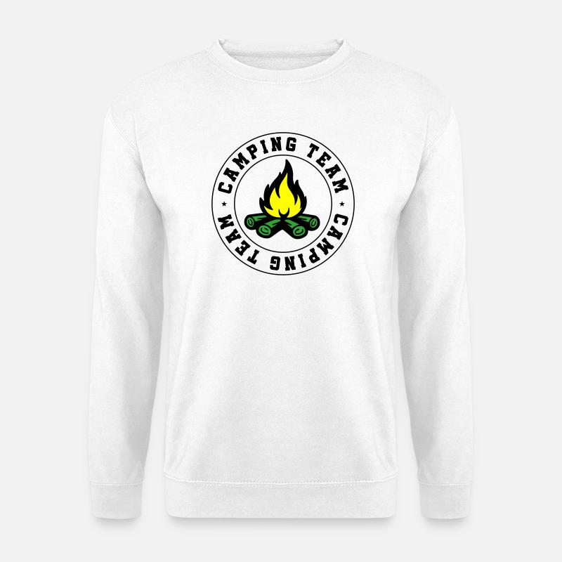 Camping Team Lagerfeuer - Unisex Pullover - Weiß