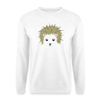Cute Hedgehog Face Kawaii Lazy DIY Animal Costume - Unisex Sweatshirt - white - Front