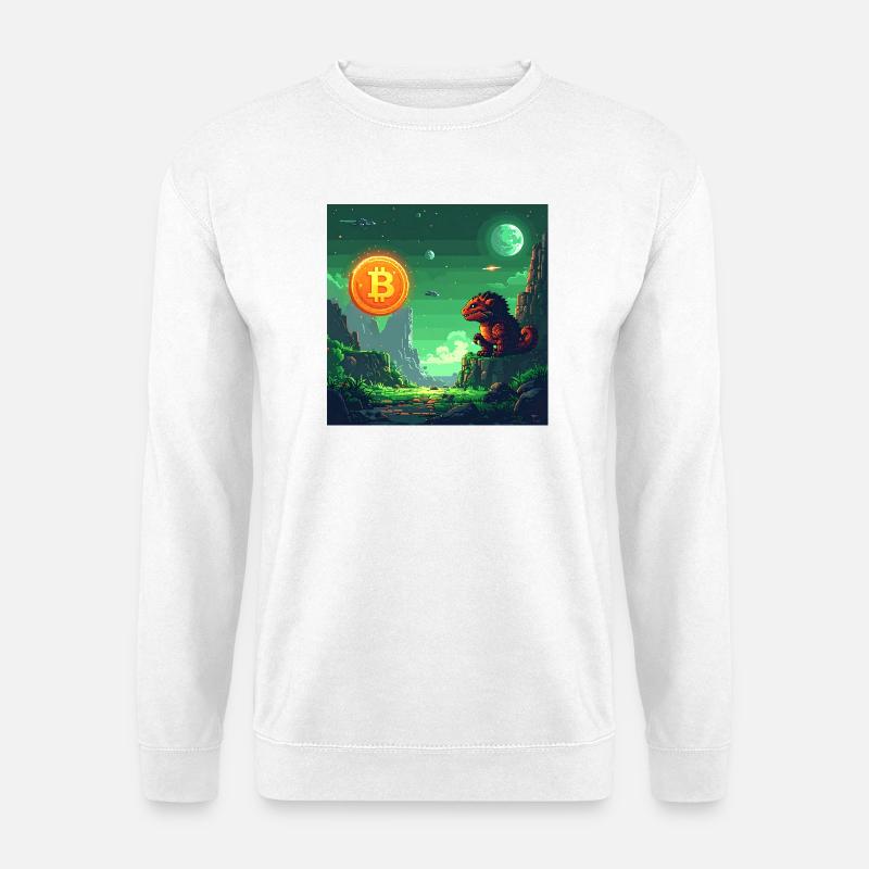Odyssée Bitcoin dans l’espace - Sweat-shirt Unisexe - blanc