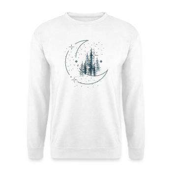 Night sky over the forest - Unisex Sweatshirt - white - Front