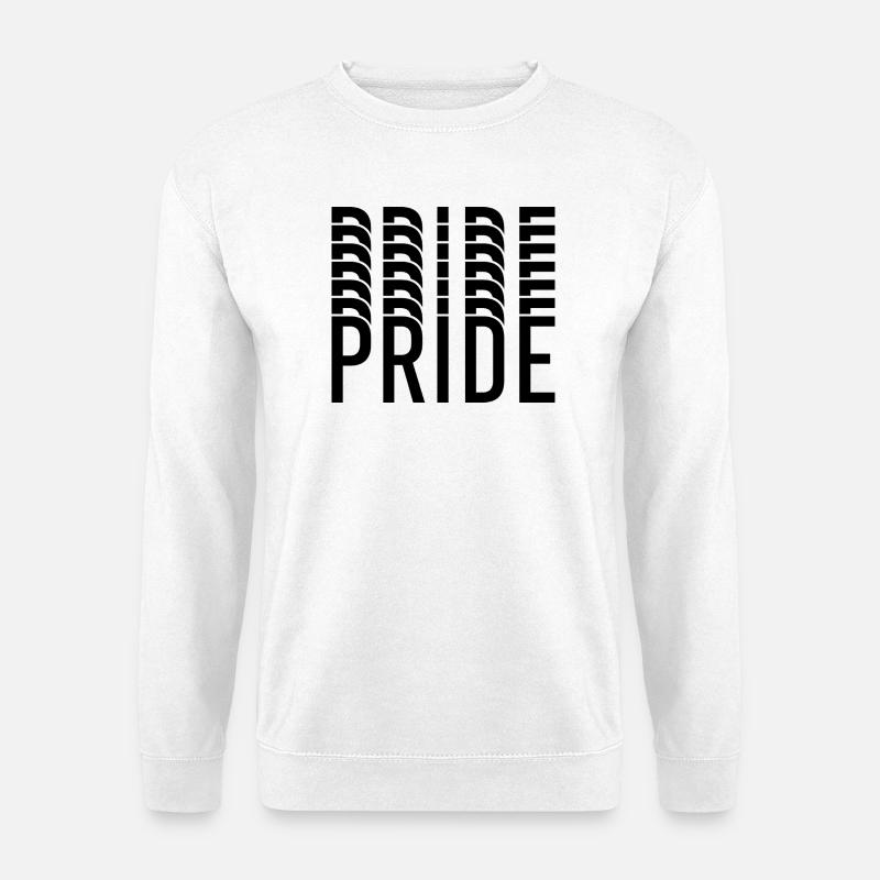 Pride Typography Contrast Pattern - Unisex Sweatshirt - white