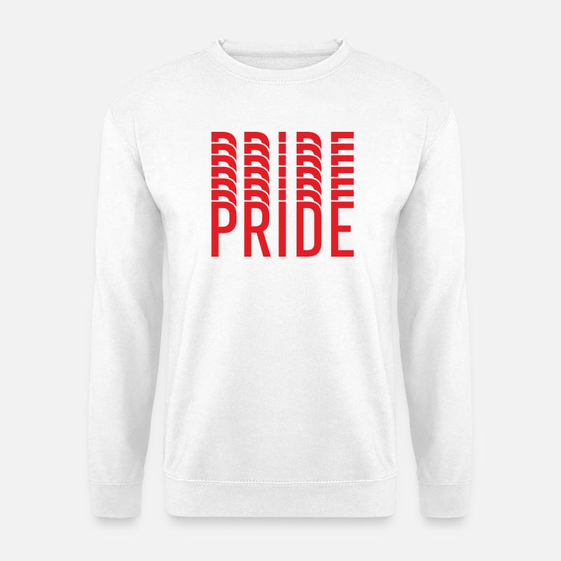 Pride: Wiederholte Buchstabengestaltung - Unisex Pullover - Weiß
