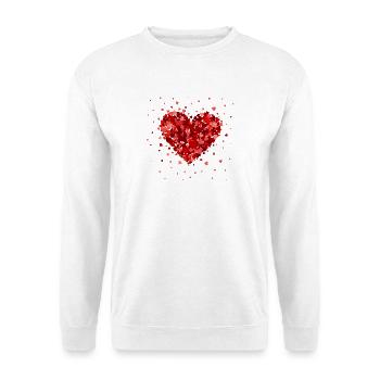 Design de cœur pour la Saint-Valentin – Ambiances amour et romance - Sweat-shirt Unisexe - blanc - Devant