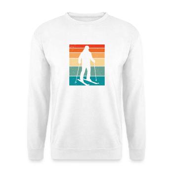 Skiing Skiers ski - Unisex Sweatshirt - white - Front