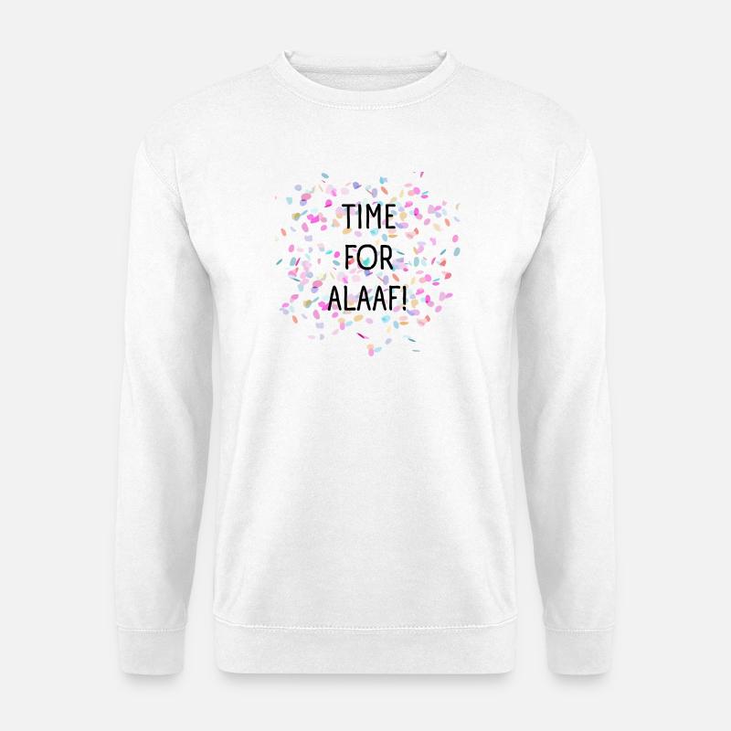Karneval Kostüm Damen "Time for Alaaf!" - Konfetti - Unisex Pullover - Weiß