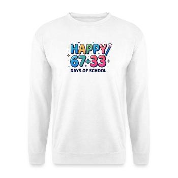 Happy 100 Days School Math Equation  - Unisex Sweatshirt - white - Front