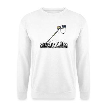 Metalldetektor - Unisex Pullover - Weiß - Vorne