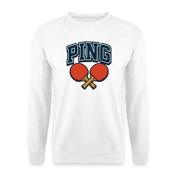 Tischtennis – Tennistisch - Unisex Pullover - Weiß - Vorne