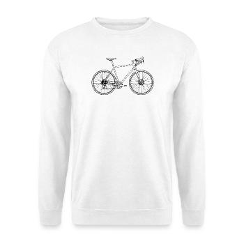 Road Bike Minimal Art Retro – Pure Speed - Unisex Sweatshirt - white - Front