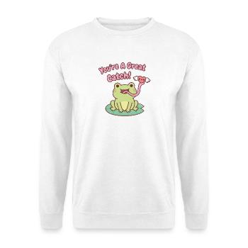 Cute Frog Catches Heart You Are A Great Catch - Unisex Sweatshirt - white - Front