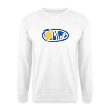 Lemon Yum Blue Retro Oval Logo - Unisex Pullover - Weiß - Vorne