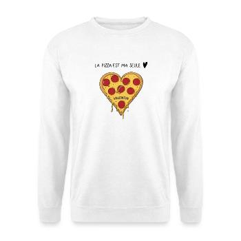 Coeur pizza Valentins - Sweat-shirt Unisexe - blanc - Devant