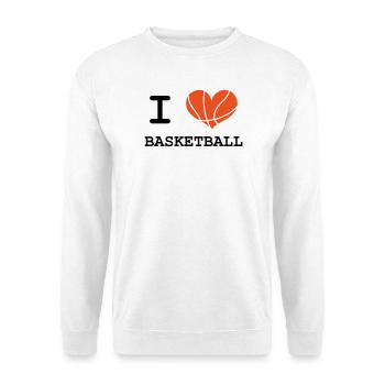 J'aime le basketball - Sweat-shirt Unisexe - blanc - Devant