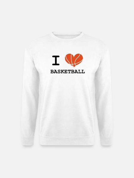 I love basketball - Unisex Sweatshirt - white