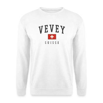 Vevey Switzerland Emblem - Unisex Sweatshirt - white - Front