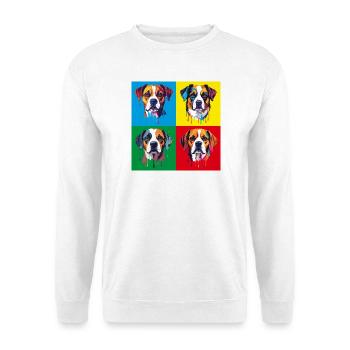 Dog Pop Art Portrait - Unisex Sweatshirt - white - Front