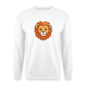 Lion Head Caricature - Unisex Sweatshirt - white - Front