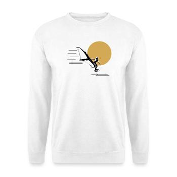 Wingfoiler in front of sun - Unisex Sweatshirt - white - Front