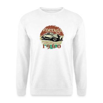 66e anniversaire - Classique - Vintage depuis 02/1960 - Sweat-shirt Unisexe - blanc - Devant
