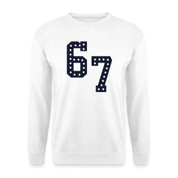 Number Lights 67 - Unisex Pullover - Weiß - Vorne