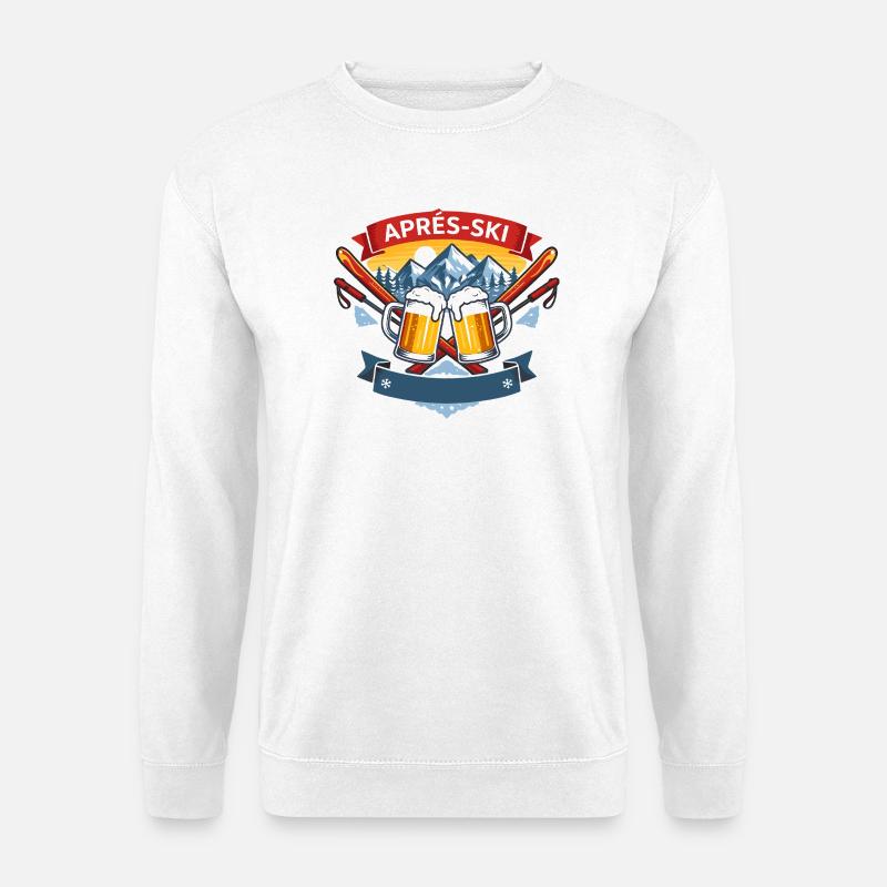 Apres Ski Comic Design - Unisex Pullover - Weiß