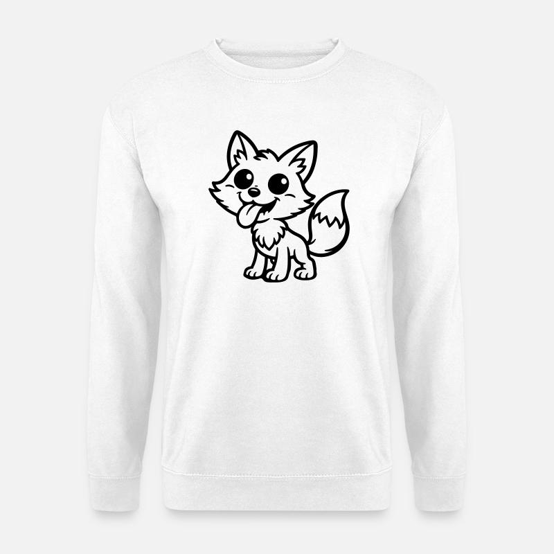 Fox Comic Funny - Unisex Sweatshirt - white