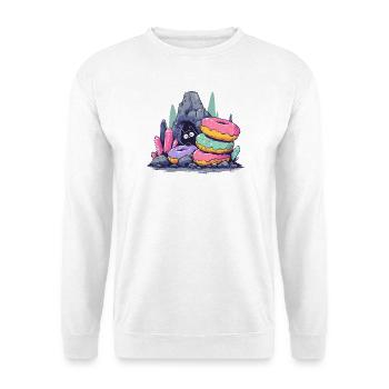 Cat Treasure in Donut Crystal Cave - Unisex Sweatshirt - white - Front