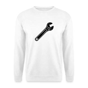Adjustable wrench - Unisex Sweatshirt - white - Front
