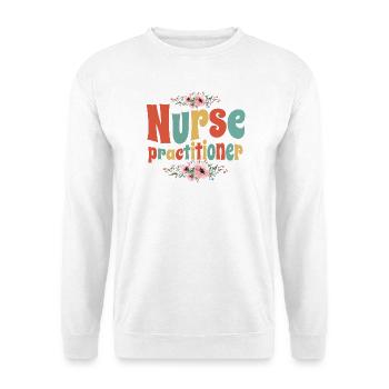 Floral Nurse Practitioner - Unisex Pullover - Weiß - Vorne