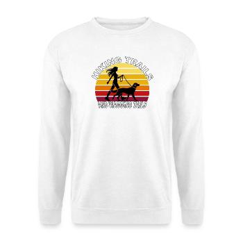 Hiking Trails and Wagging Tails Retro - Unisex Sweatshirt - white - Front