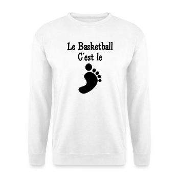 le basketball c'est le pied - Sweat-shirt Unisexe - blanc - Devant