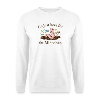 earthworm soil life microorganisms gardener garden - Unisex Sweatshirt - white - Front