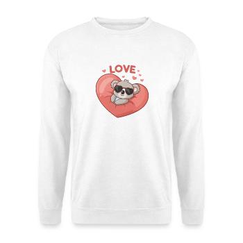 Koala-Liebe auf Pink Heart - Unisex Pullover - Weiß - Vorne