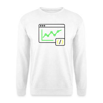Web Analyse Chart Coding Browser Vektor - Unisex Pullover - Weiß - Vorne