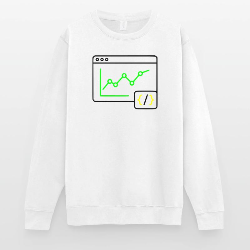 Web Analyse Chart Coding Browser Vektor Unisex Pullover