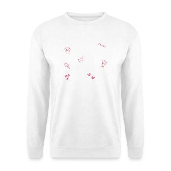 Heart Crown Doodle Pop Art - Sweat-shirt Unisexe - blanc - Devant