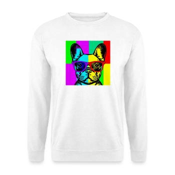 Pop Art Pup  - Unisex Sweatshirt - white - Front