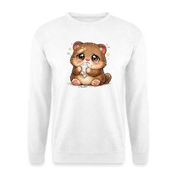 Kuschelkätzchen Tränenband Trost - Unisex Pullover - Weiß - Vorne