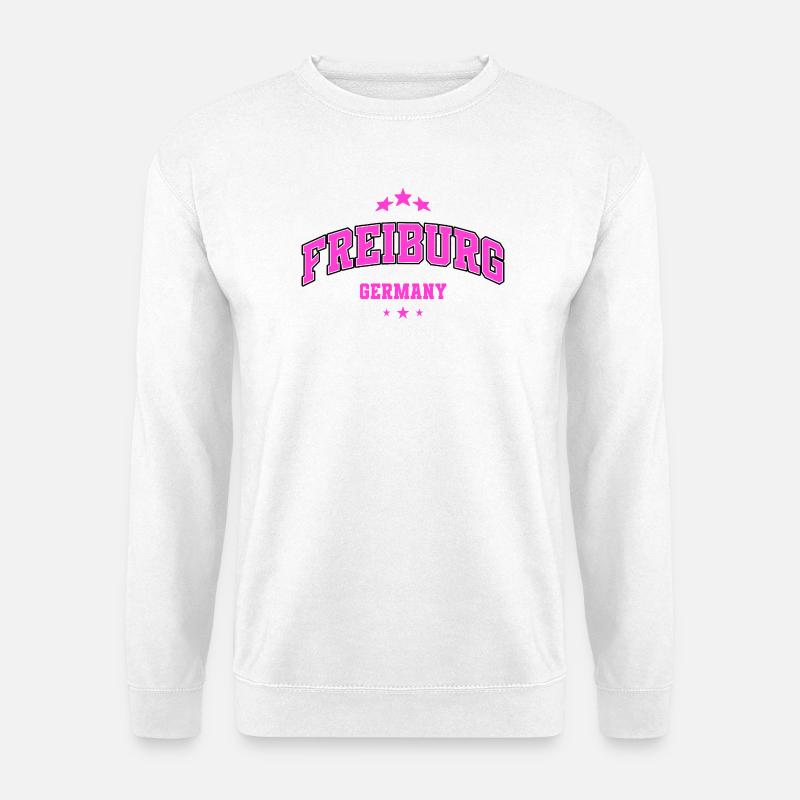 Freiburg Pink City Emblem - Unisex Pullover - Weiß