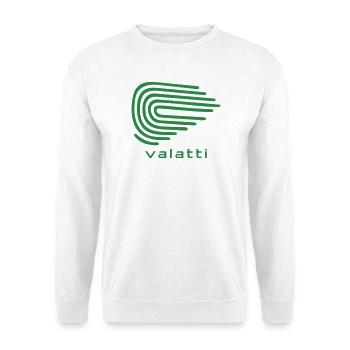 Résumé de la ligne d’onde verte de Valatti - Sweat-shirt Unisexe - blanc - Devant