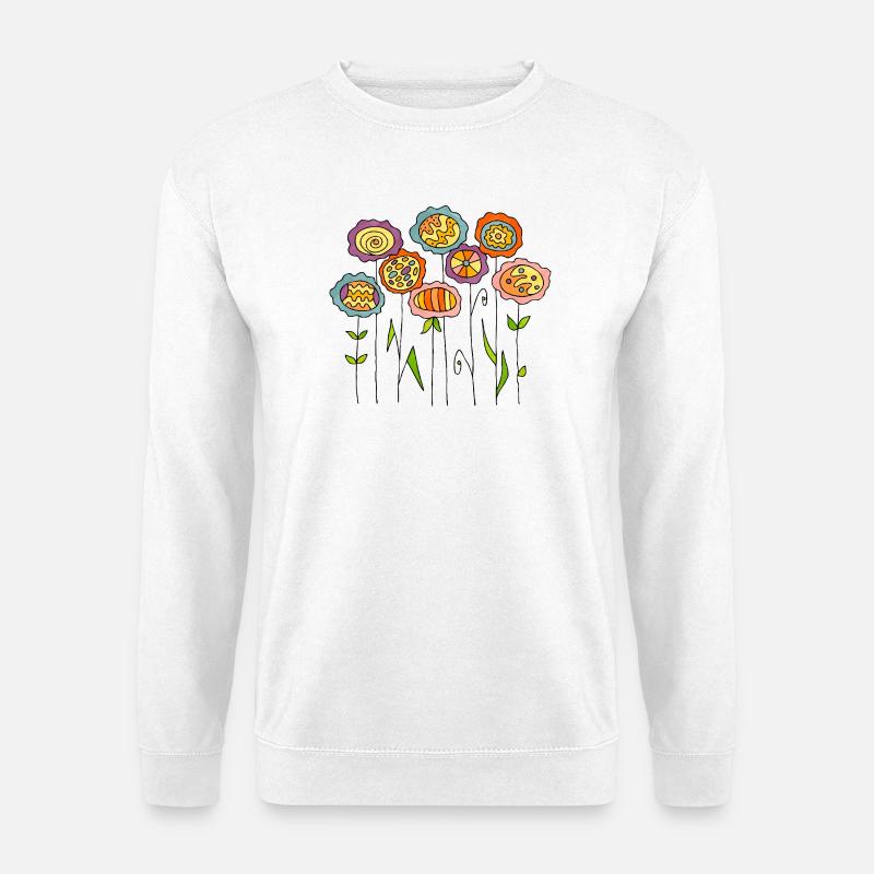 Blumen - Unisex Pullover - Weiß