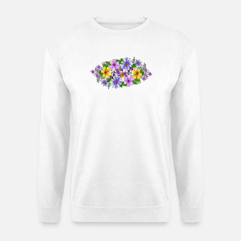 Blumen - Unisex Pullover - Weiß