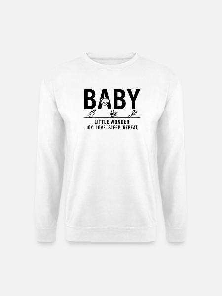 Baby Little Wonder Minimalistisches Design - Unisex Pullover - Weiß