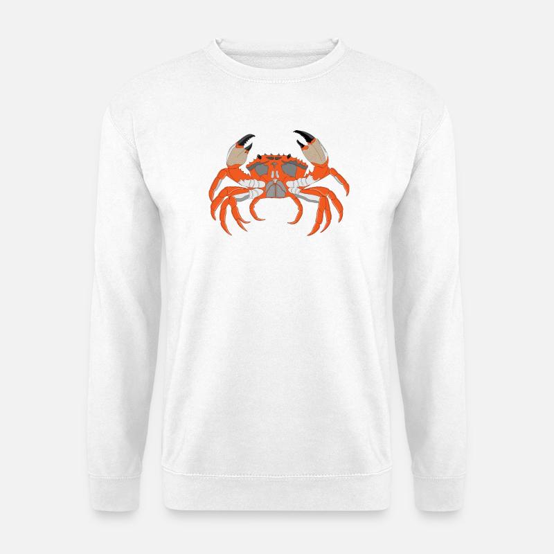 Crab Print - Unisex Sweatshirt - white