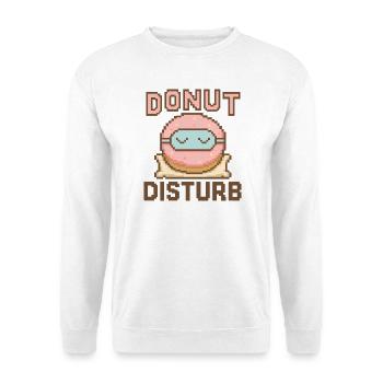 Donut Disturb – Mode Sommeil Doux - Sweat-shirt Unisexe - blanc - Devant