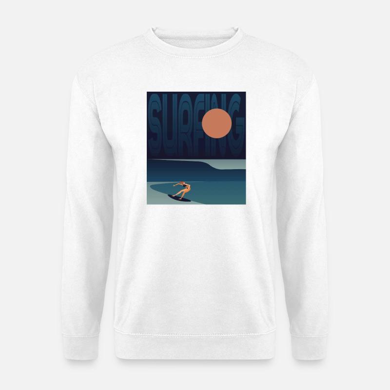 SURFER WAVE - Unisex Sweatshirt - white