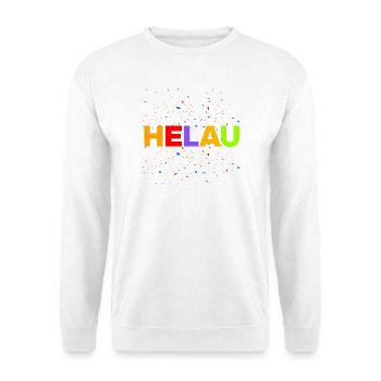 HELAU, KONFETTI EXPLOSION! - Unisex Pullover - Weiß - Vorne - Alina (178cm) & Michal (187cm)
