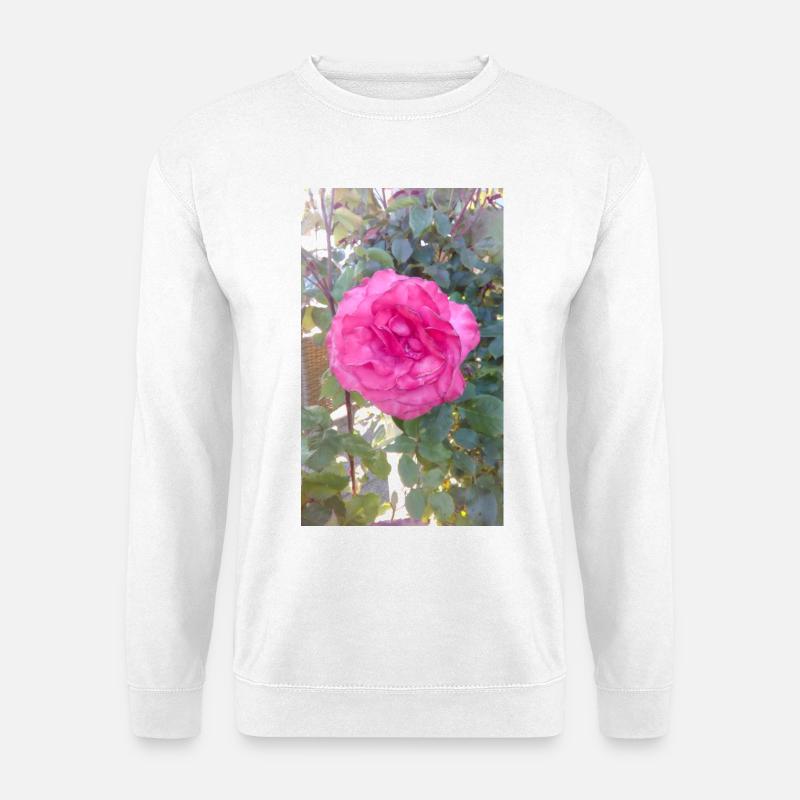 Rosa Pinke Blütenzauber - Unisex Pullover - Weiß