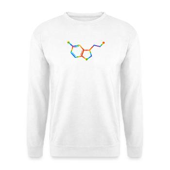 Regenbogenmolekülgeometrie – Seratonin - Unisex Pullover - Weiß - Vorne