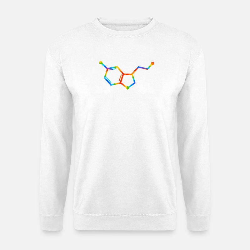 Rainbow Molecule Geometry - seratonin - Unisex Sweatshirt - white